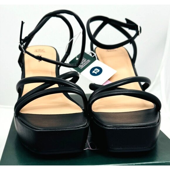Wild Fable Black Astro Strappy Heels 4" Platform w/ Memory Foam Womens Sz 13 NIB - Picture 6 of 9